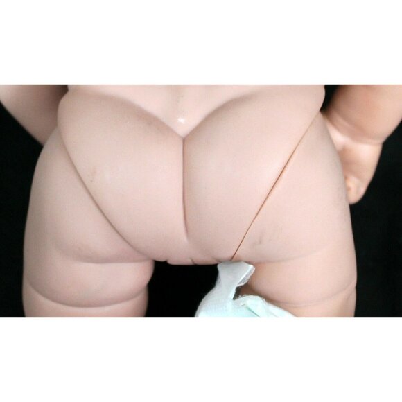 Anatomically Correct Baby Girl Doll in White Bunny Sleeper 1 Pc Eyelashes - Picture 12 of 12